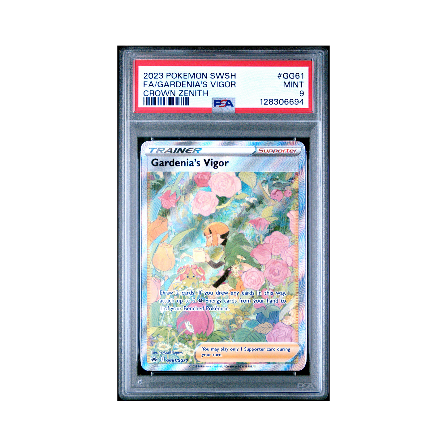 2023 Pokemon Sword And Shield Crown Zenith Gardenia's Vigor #GG61 PSA 9