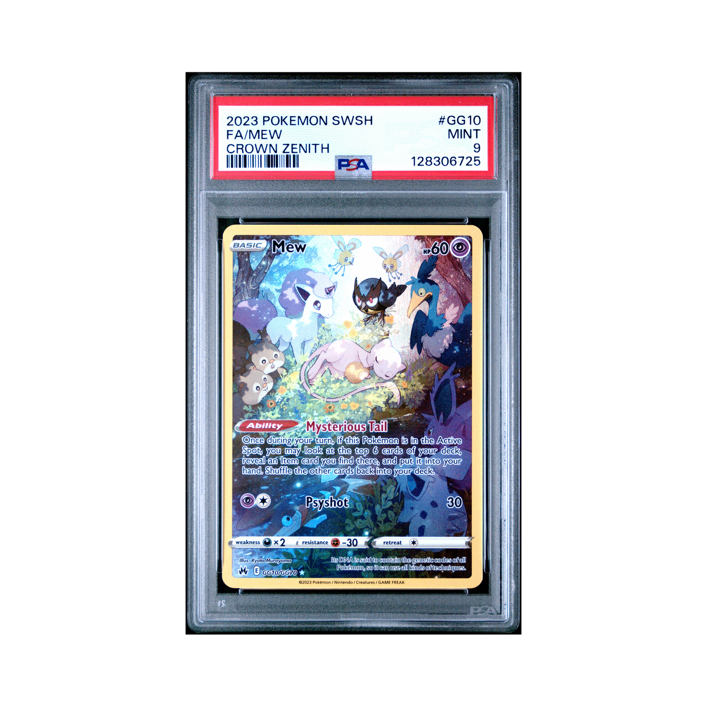 2023 Pokemon Sword And Shield Crown Zenith Mew #GG10 PSA 9