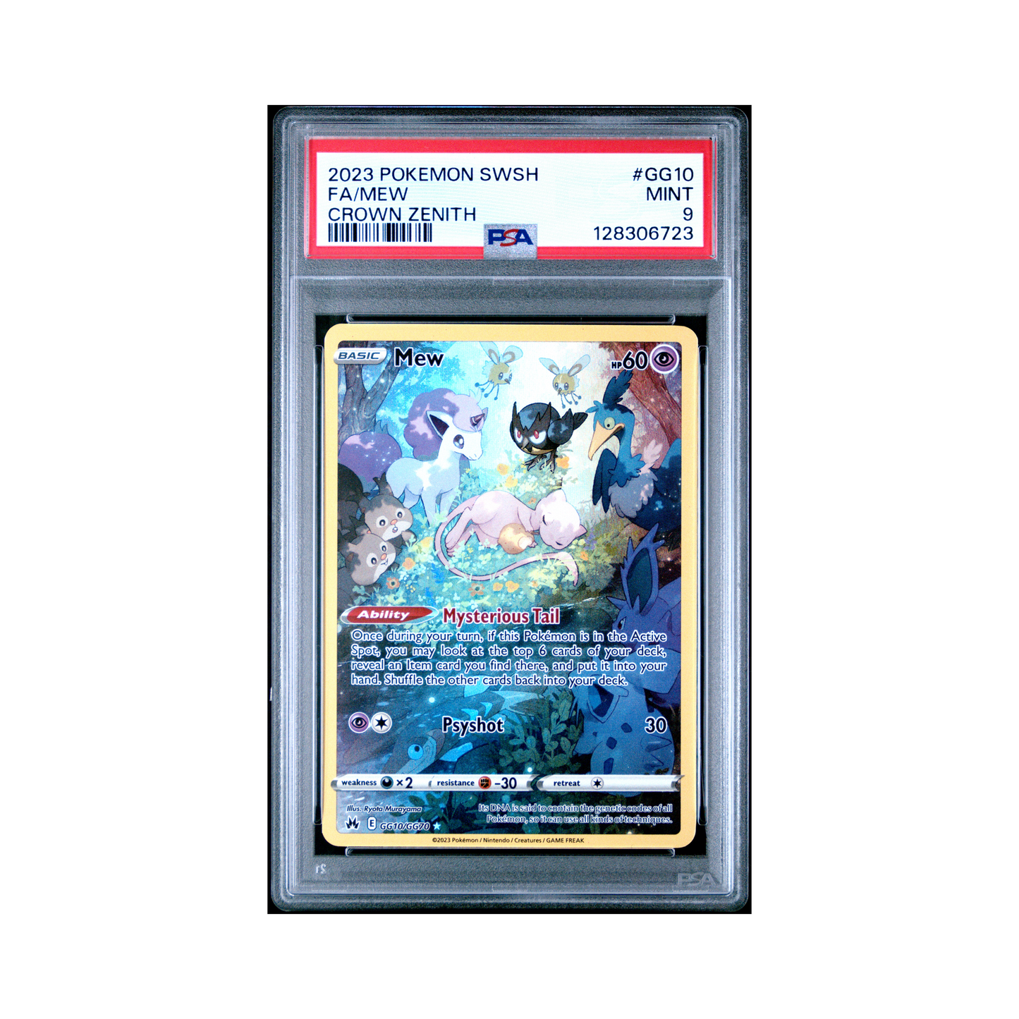 2023 Pokemon Sword And Shield Crown Zenith Mew #GG10 PSA 9