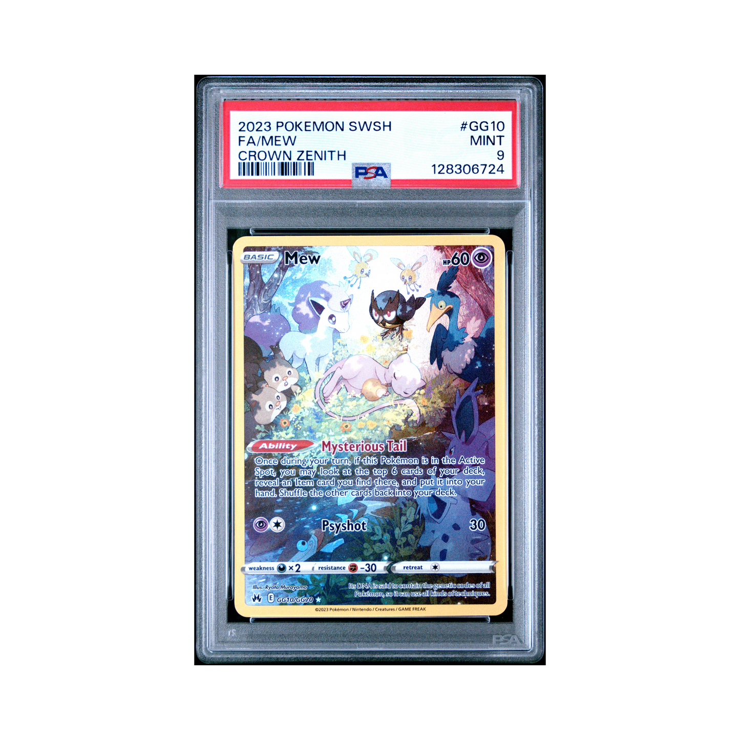 2023 Pokemon Sword And Shield Crown Zenith Mew #GG10 PSA 9