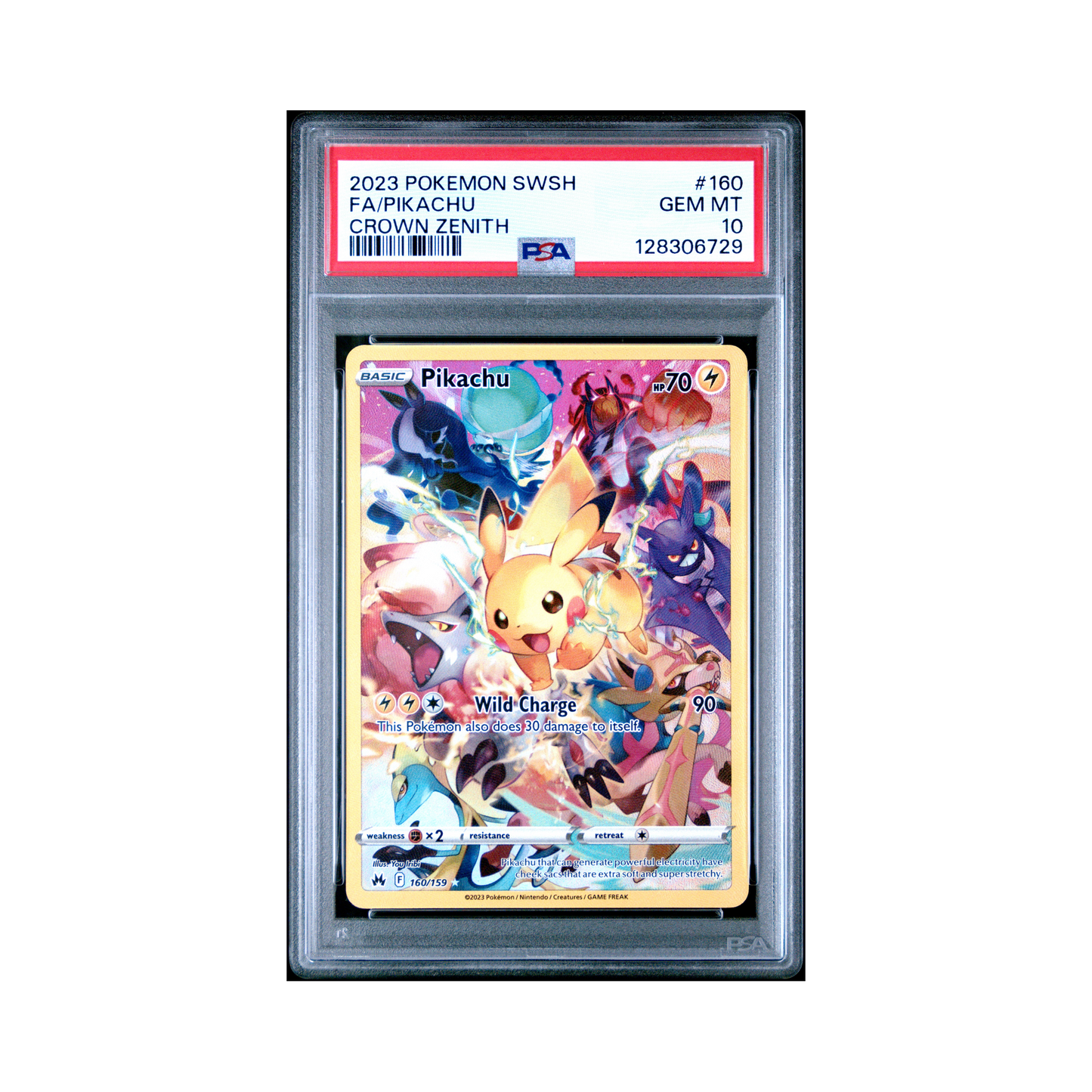 2023 Pokémon Sword And Shield Crown Zenith Pikachu #160 PSA 10