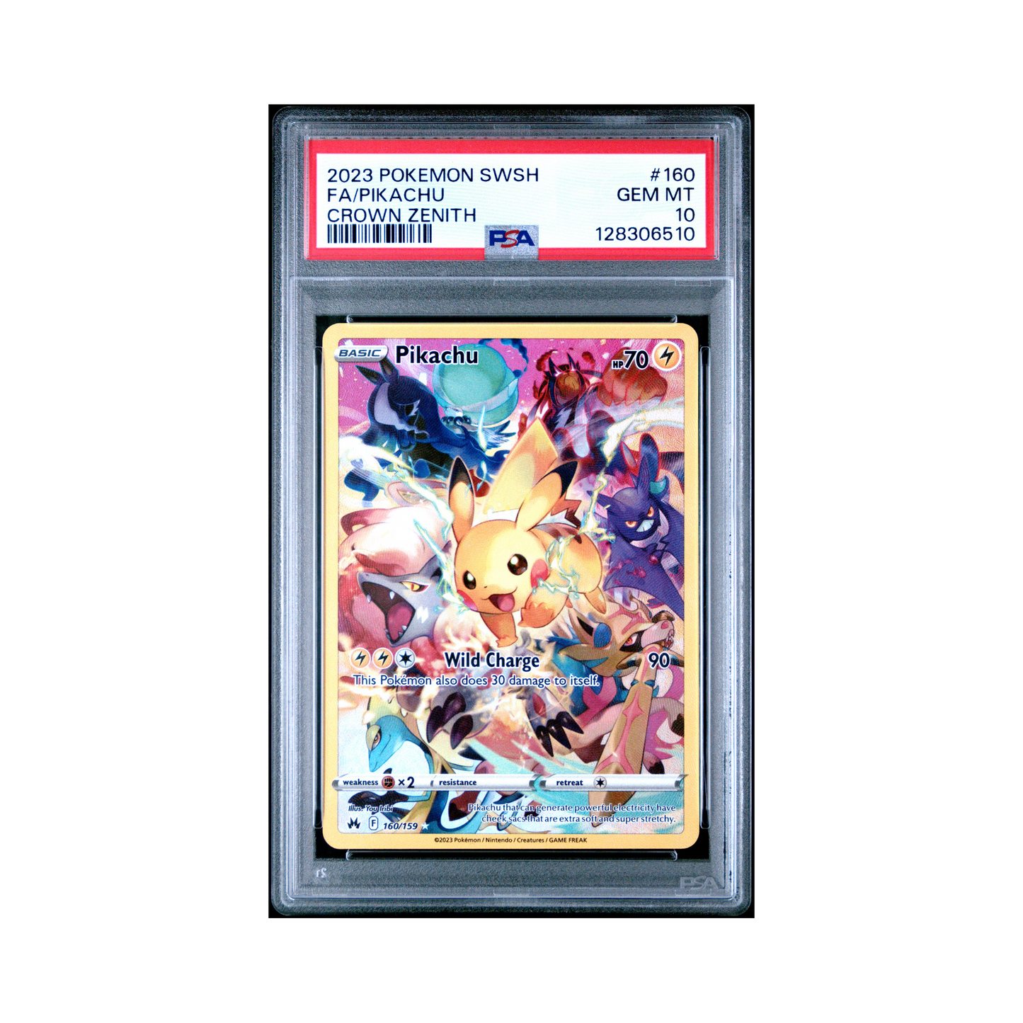 2023 Pokémon Sword And Shield Crown Zenith Pikachu #160 PSA 10