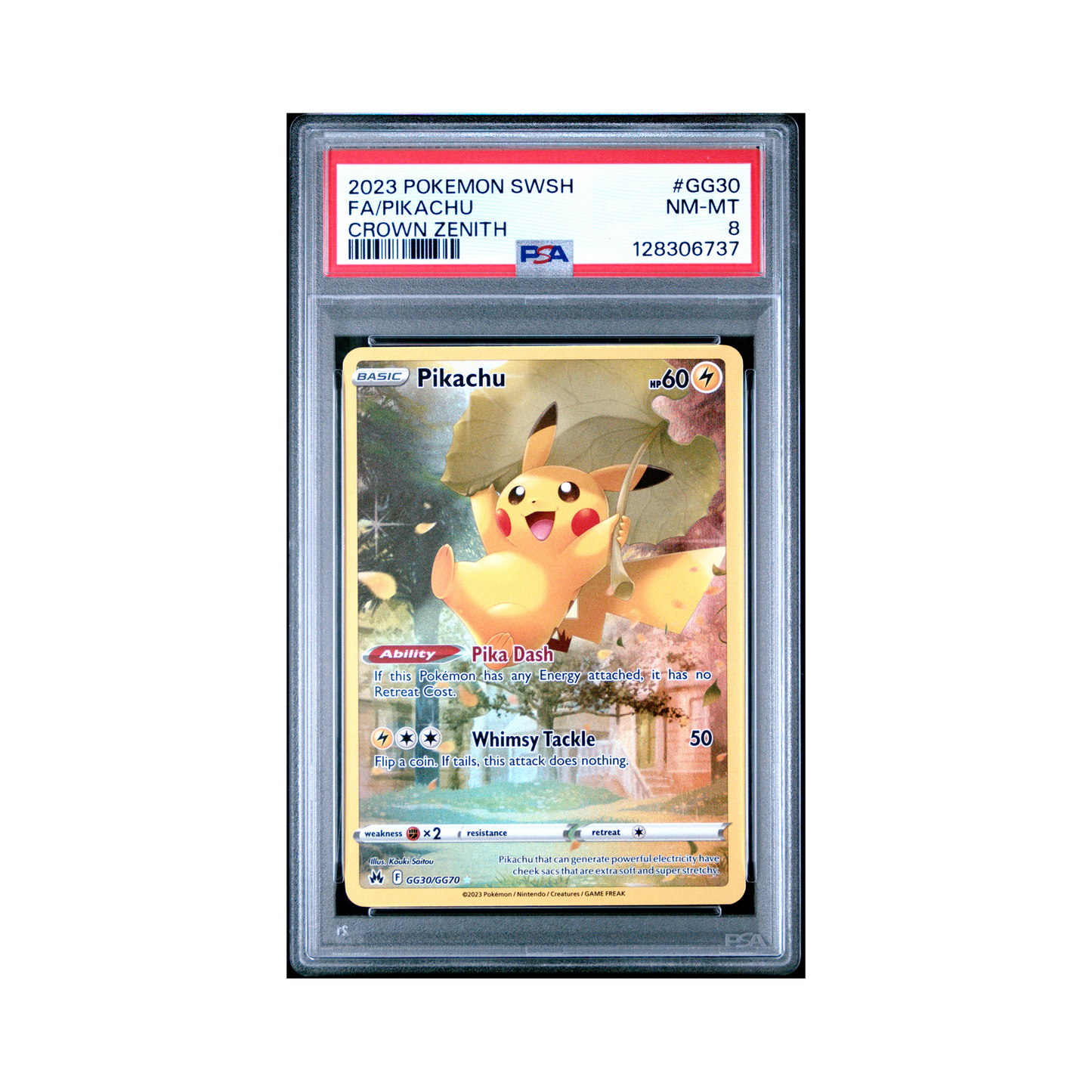2023 Pokémon Sword And Shield Crown Zenith Pikachu #GG30 PSA 8