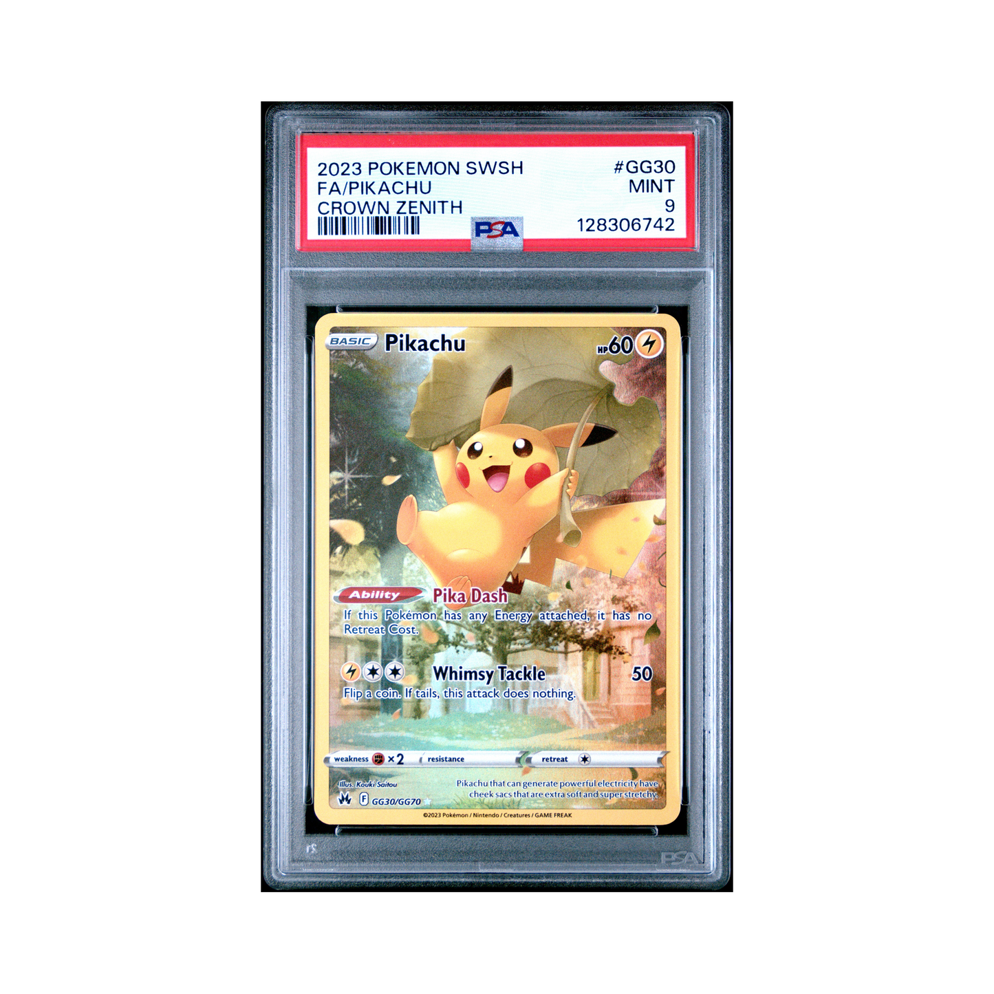 2023 Pokémon Sword And Shield Crown Zenith Pikachu #GG30 PSA 9