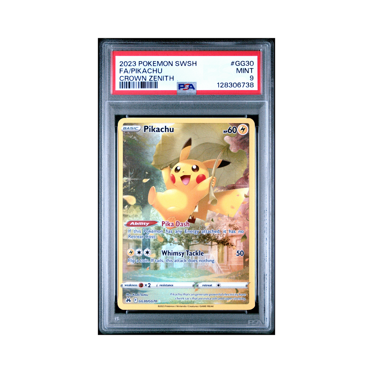 2023 Pokémon Sword And Shield Crown Zenith Pikachu #GG30 PSA 9