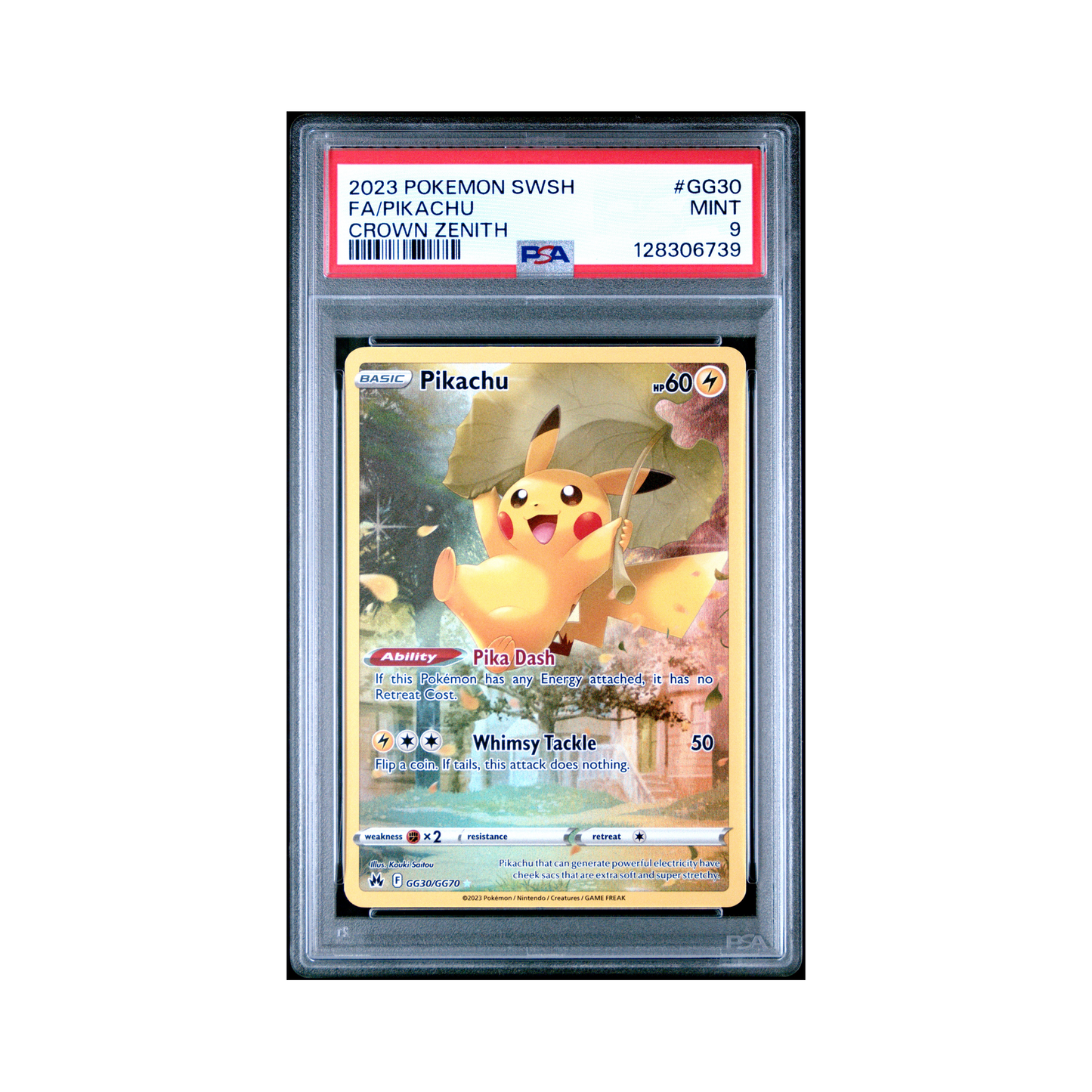 2023 Pokémon Sword And Shield Crown Zenith Pikachu #GG30 PSA 9