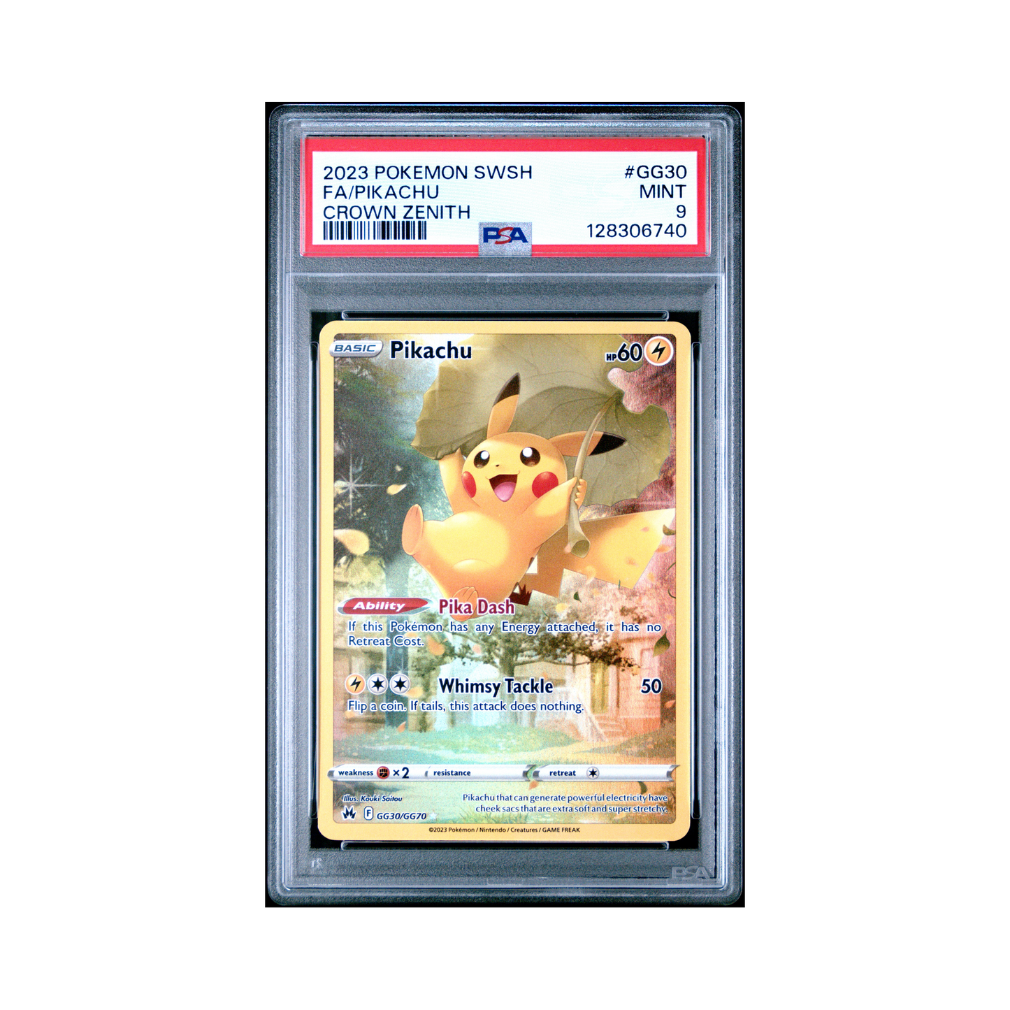 2023 Pokémon Sword And Shield Crown Zenith Pikachu #GG30 PSA 9