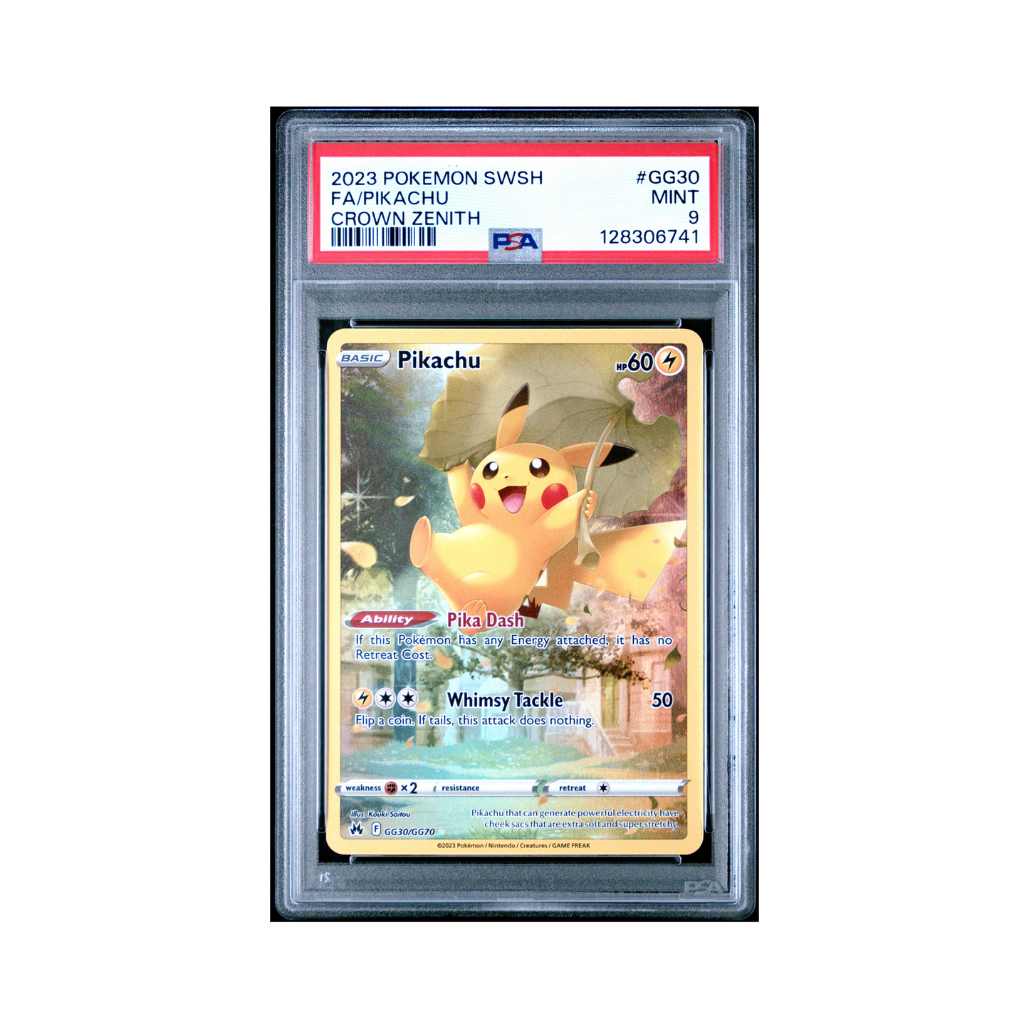 2023 Pokémon Sword And Shield Crown Zenith Pikachu #GG30 PSA 9