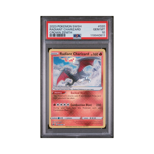2023 Pokémon Sword And Shield Crown Zenith Radiant Charizard #020 PSA 10