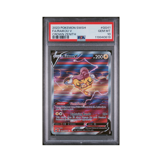 2023 Pokémon Sword And Shield Crown Zenith Raikou V #GG41 PSA 10