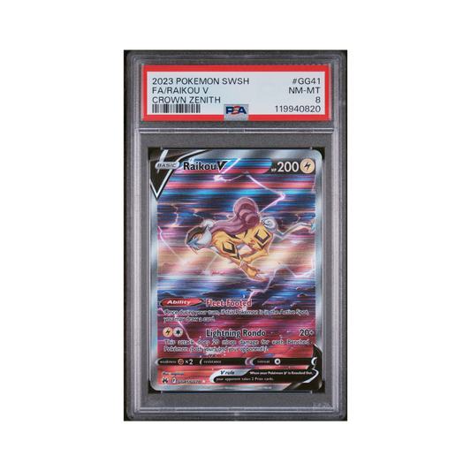 2023 Pokémon Sword And Shield Crown Zenith Raikou V #GG41 PSA 8