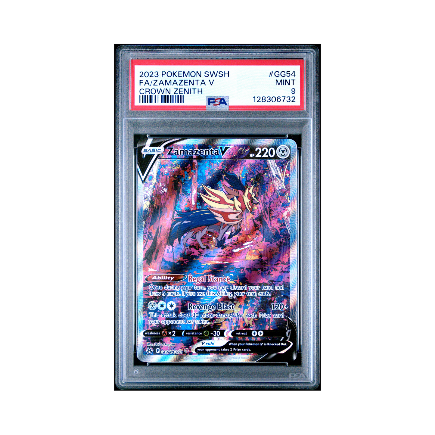 2023 Pokemon Sword And Shield Crown Zenith Zamazenta V #GG54 PSA 9