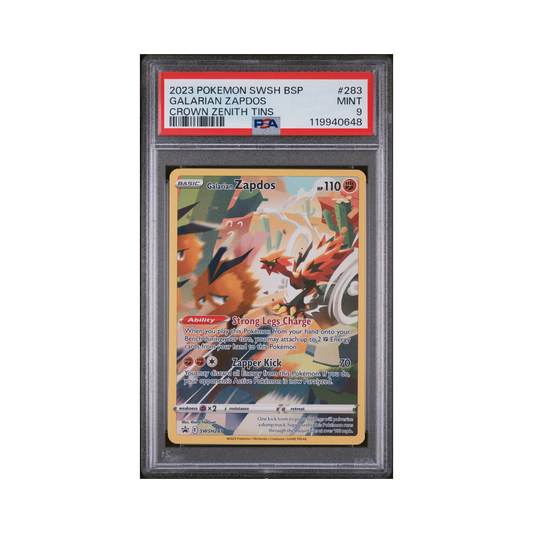 2023 Pokémon SWSH Black Star Promo Galarian Zapdos #283 PSA 9