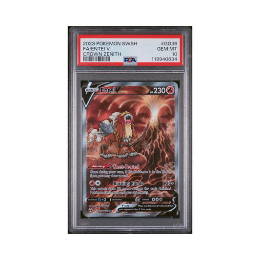 2023 Pokémon Sword And Shield Crown Zenith Entei V #GG36 PSA 10