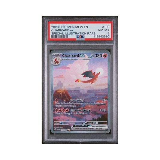 2023 Pokémon 151 Charizard EX #199 PSA 8