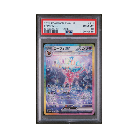 2024 Pokémon Japanese Sv8a Terastal Fest ex Espeon EX #211 PSA 10