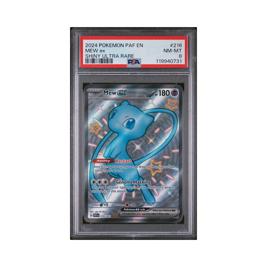 2024 Pokémon Paldean Fates Mew EX #216 PSA 8