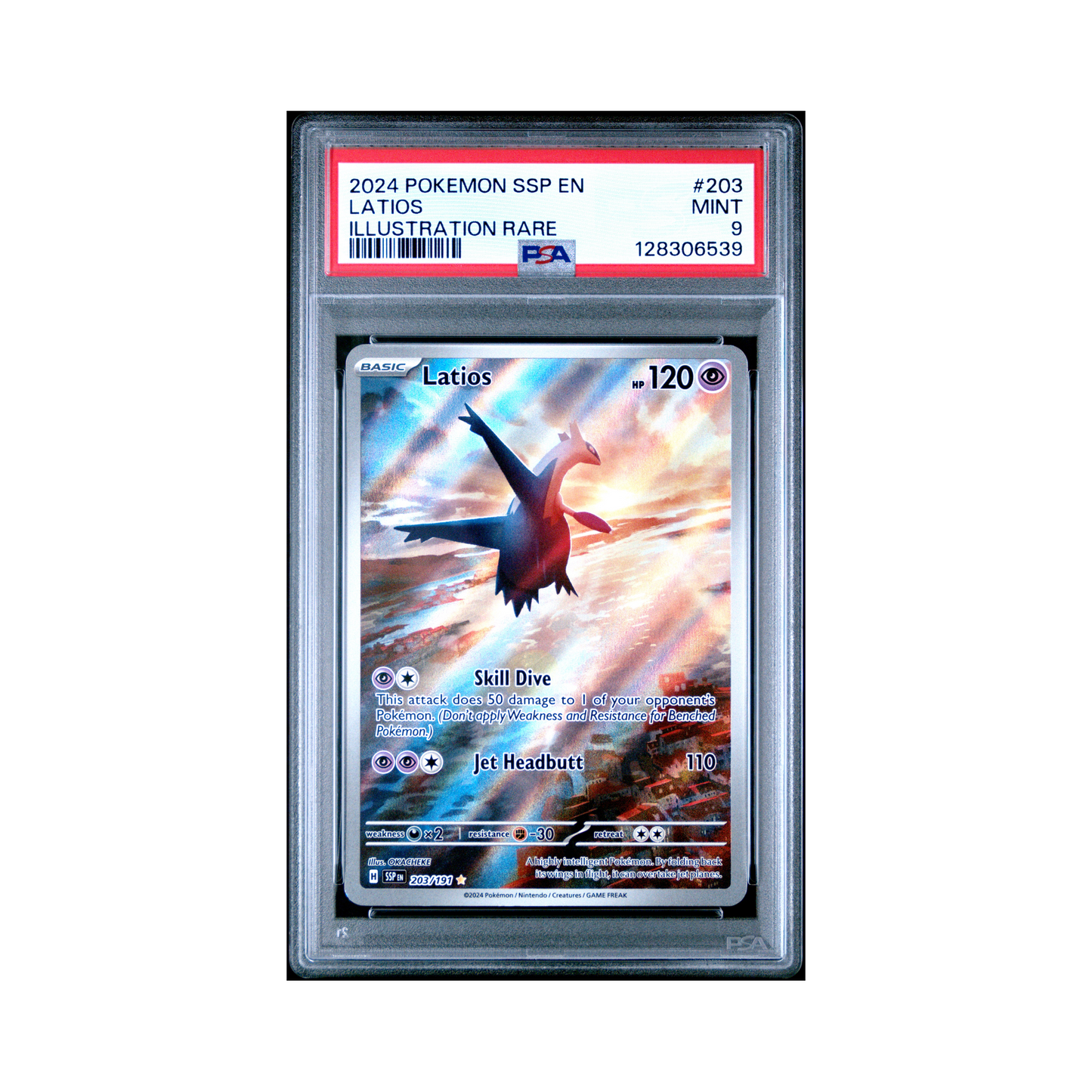 2024 Pokemon Ssp Sparks Latios #203 PSA 9