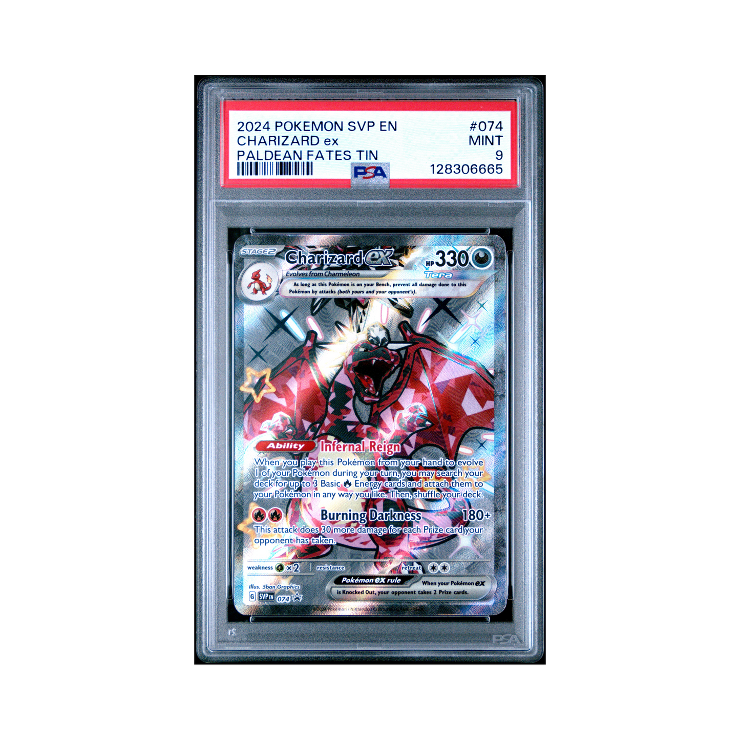 2024 Pokémon Svp Black Star Promo Charizard EX #074 PSA 9