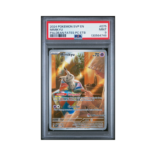2024 Pokemon Svp PC ETB Promo Mimikyu #075 PSA 9