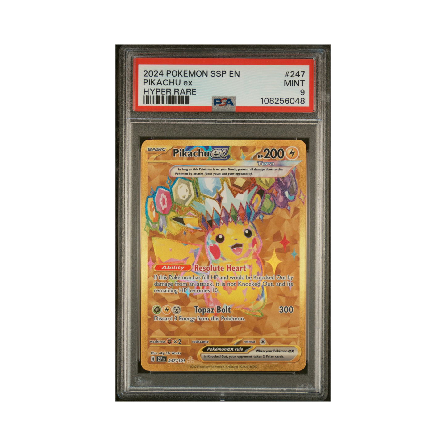 2024 Pokémon Surging Sparks Pikachu EX #247 PSA 9
