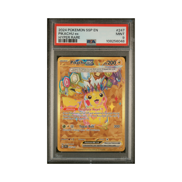 2024 Pokemon Surging Sparks Pikachu EX #247 PSA 9 – Pack Fresh