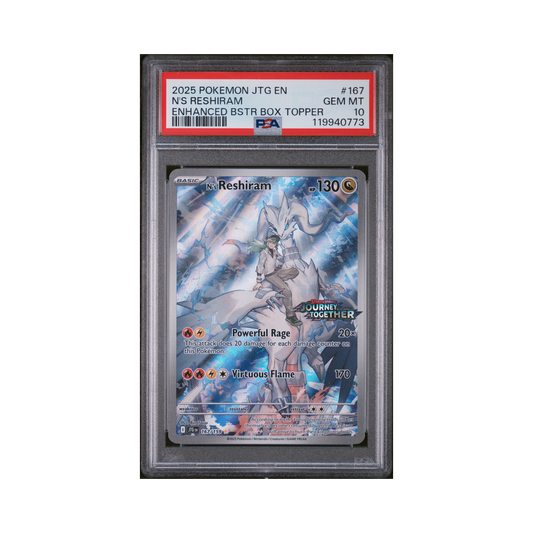 2025 Pokémon Journey Together N's Reshiram #167 PSA 10