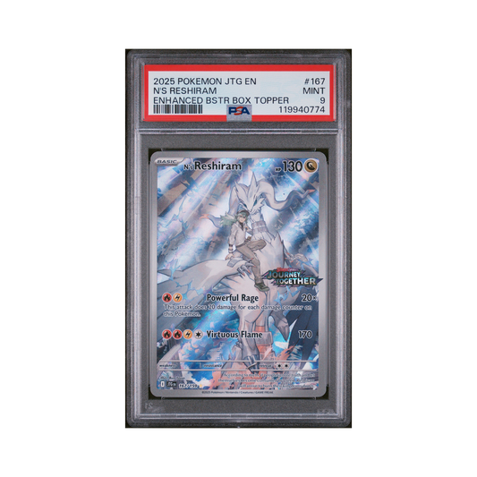 2025 Pokémon Journey Together N's Reshiram #167 PSA 9