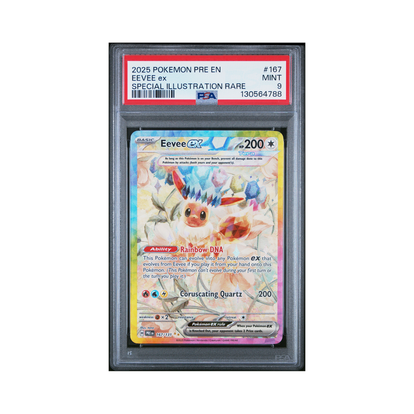 2025 Pokemon Pre Evolutions Eevee EX #167 PSA 9