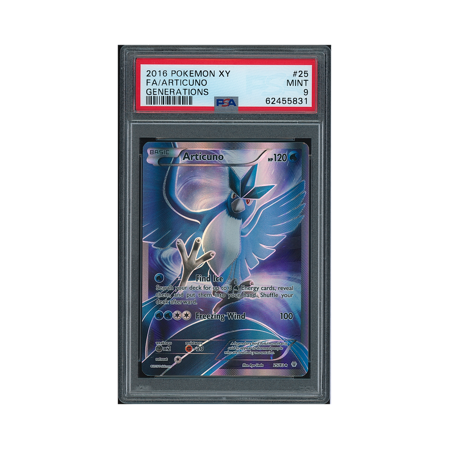 2016 Pokémon XY Generations Articuno #25 PSA 9