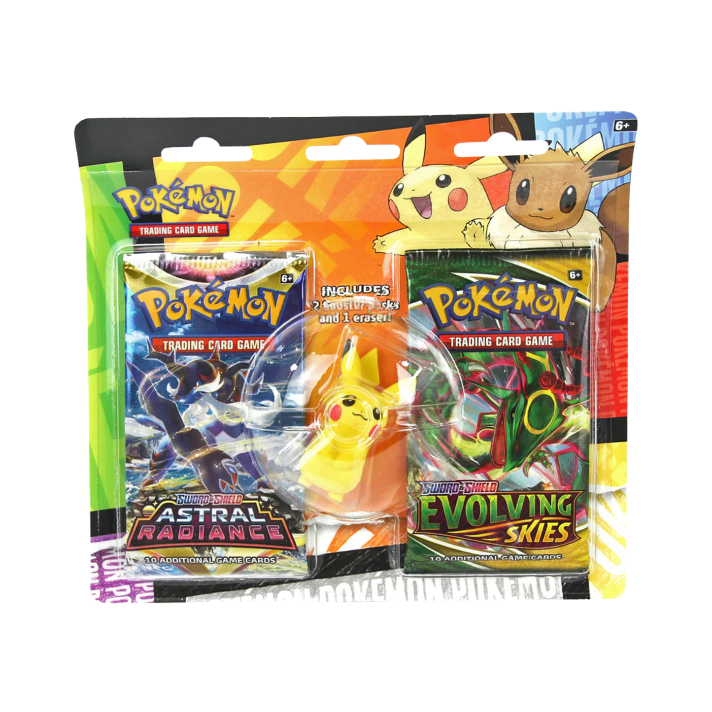 Back to School Eraser 2-Pack Blister [Pikachu]