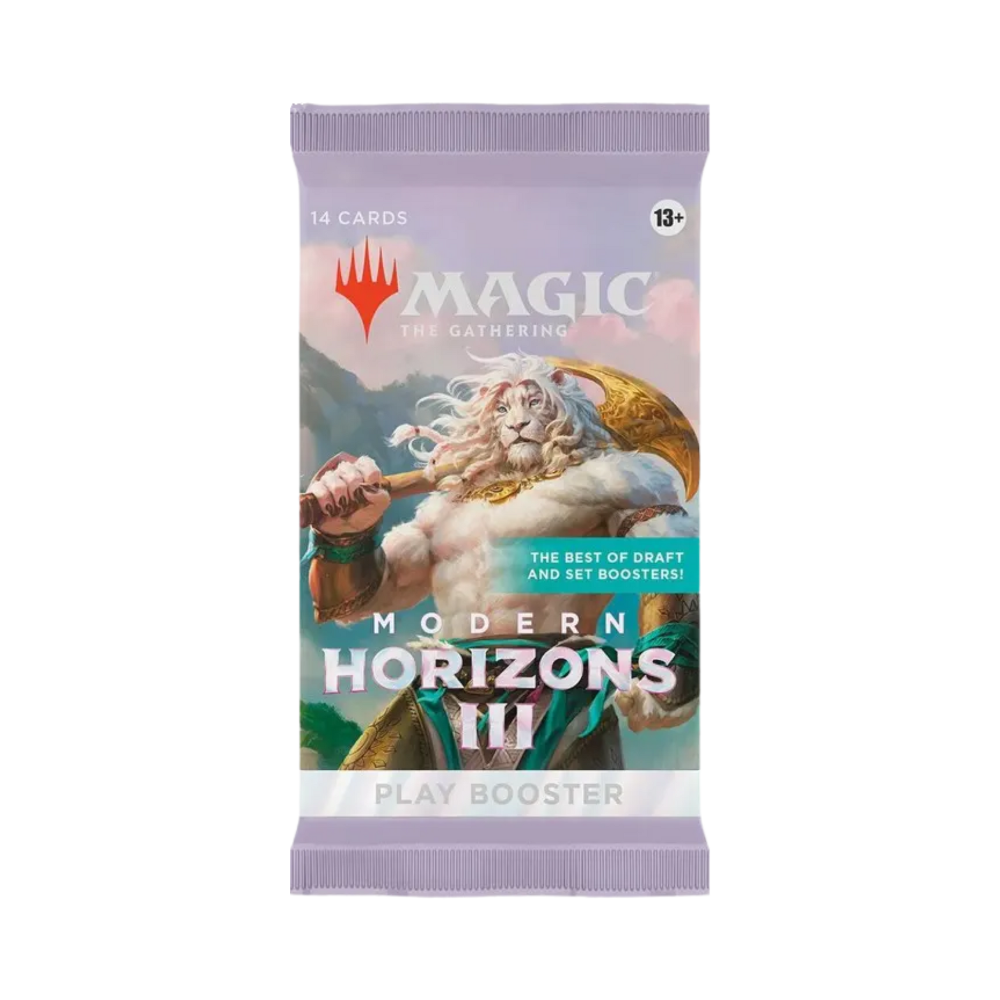 Sealed Magic: The Gathering Modern Horizons 3 Play Booster Pack with 14 cards designed for Modern format and Limited play"