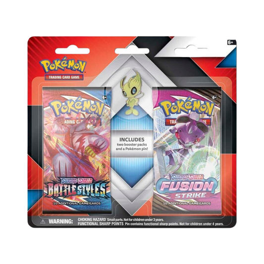 Fusion Strike + Chilling Reign 2 Pack Pin Blister [Celebi]