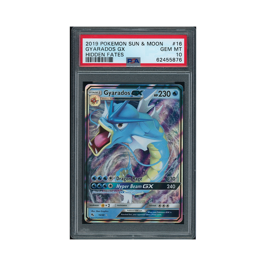 2019 Pokémon Sun & Moon Hidden Fates Gyarados GX #16 PSA 10