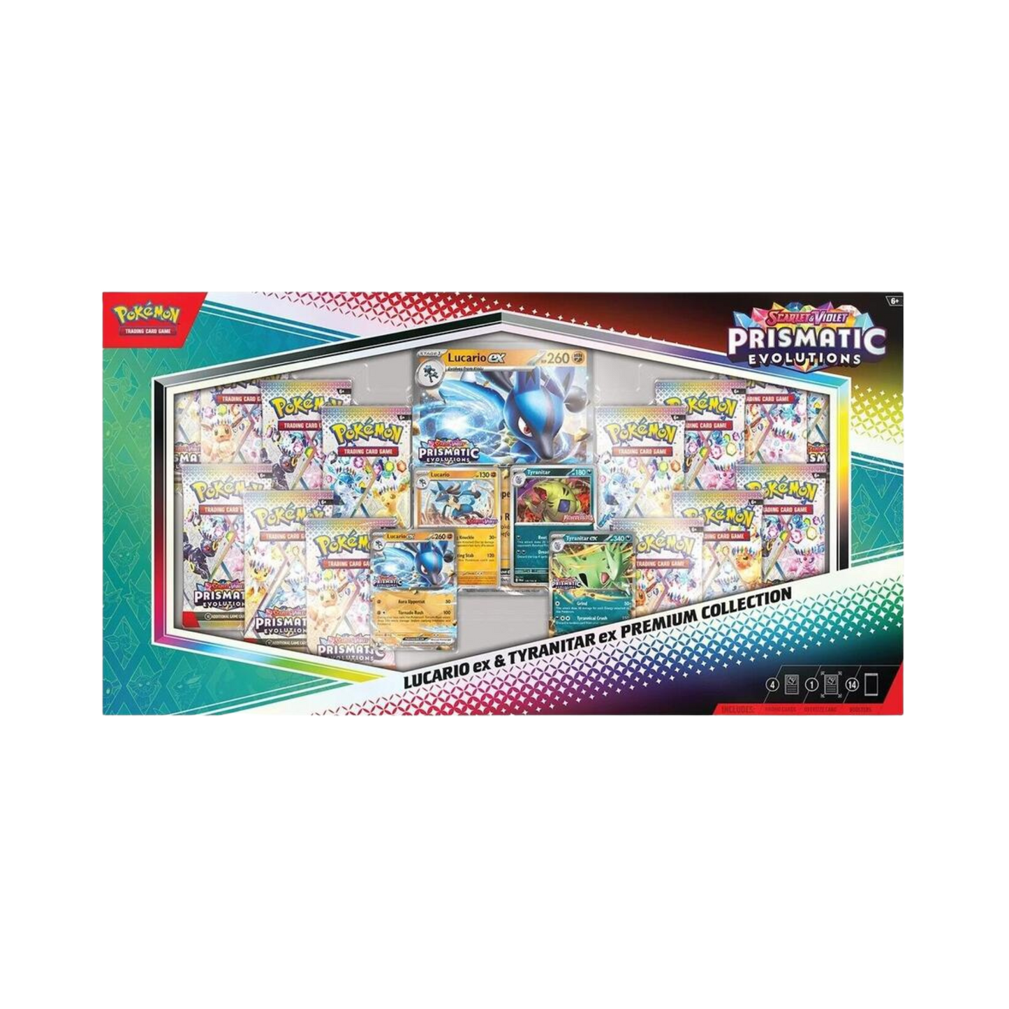 Prismatic Evolutions Lucario ex & Tyranitar ex Premium Collection