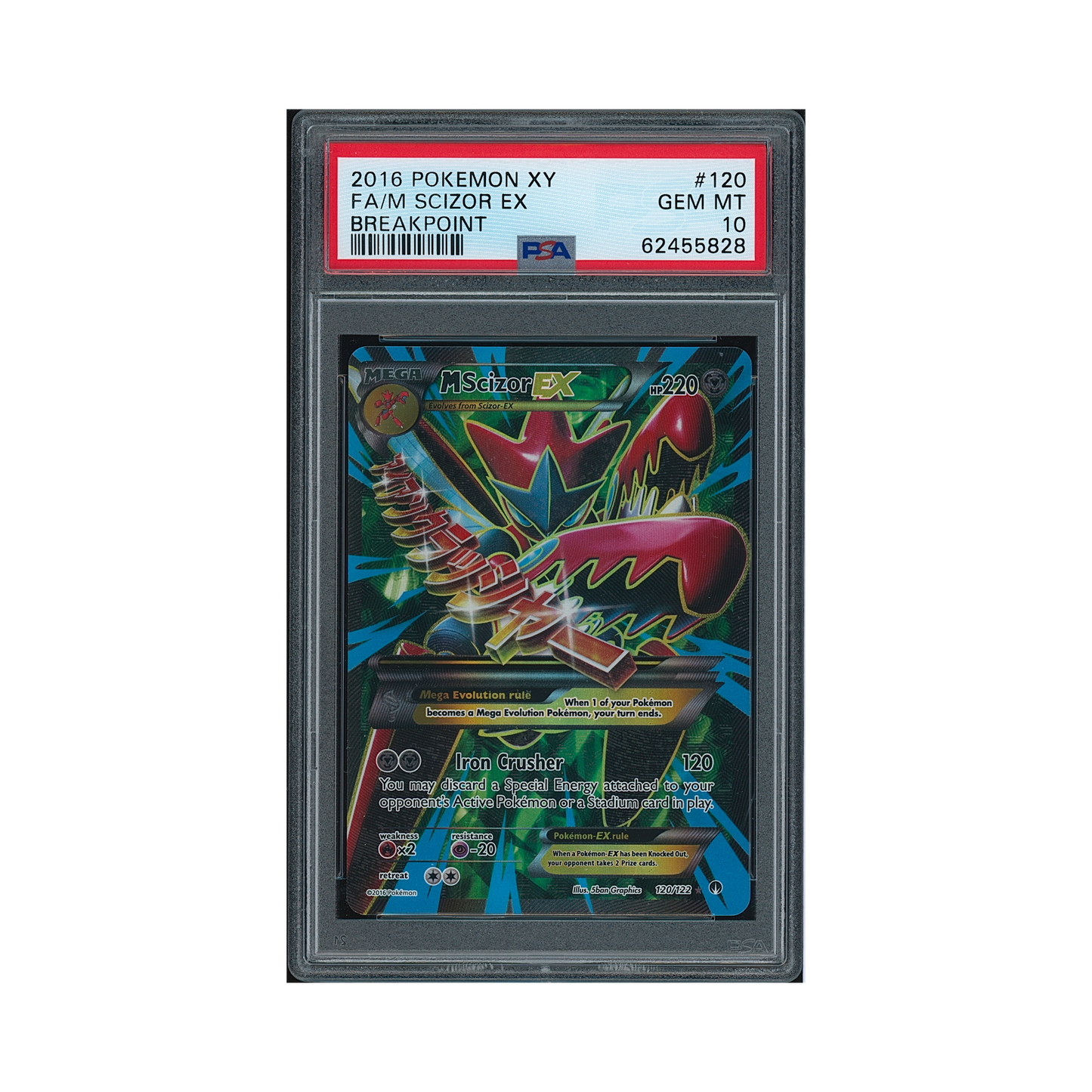 2016 Pokémon XY Breakpoint M Scizor EX #120 PSA 10