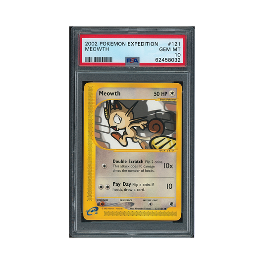 2002 Pokémon Expedition Meowth #121 PSA 10