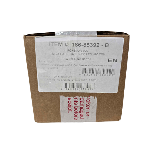 Obsidian Flames Pokémon Center Elite Trainer Box Case [Sealed]