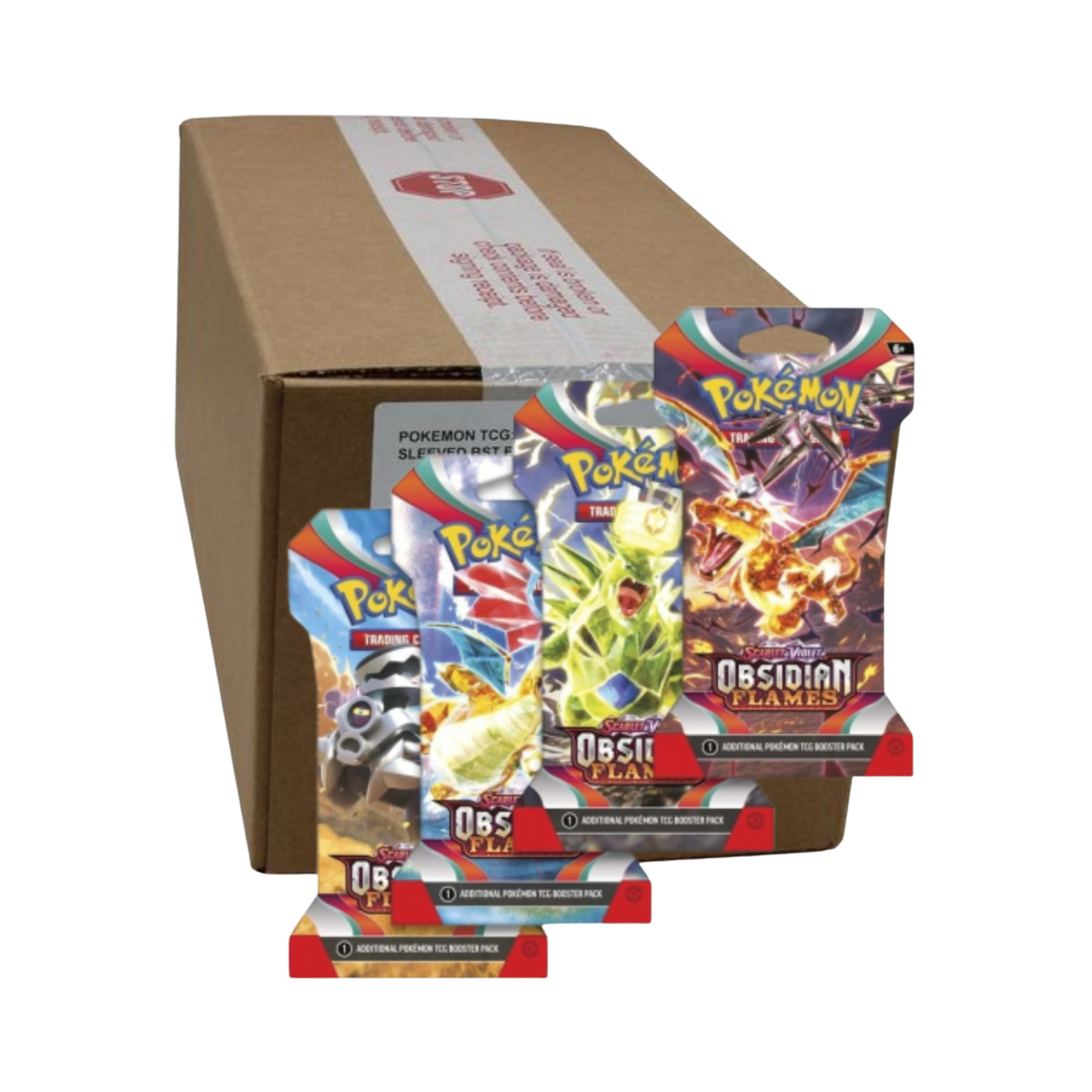 Obsidian Flames Sleeved Booster Pack Case [144 Ct]