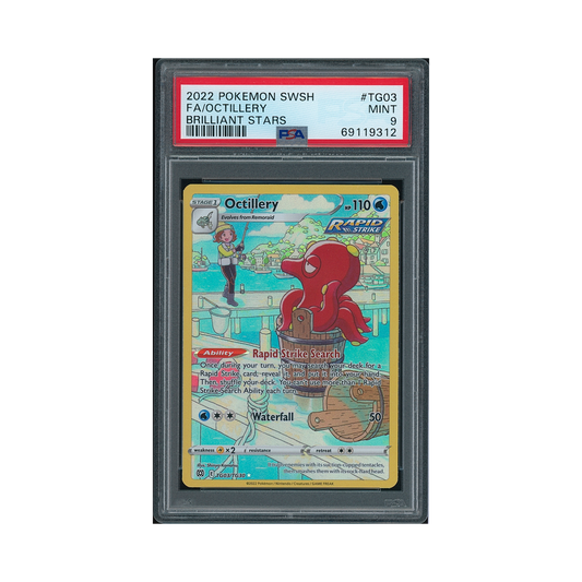 2022 Pokémon Sword & Shield Brilliant Stars Octillery #TG03 PSA 9