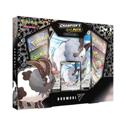 Sealed Pokémon Champion’s Path Dubwool V Collection with promo card, jumbo card, and 4 booster packs from the special expansion