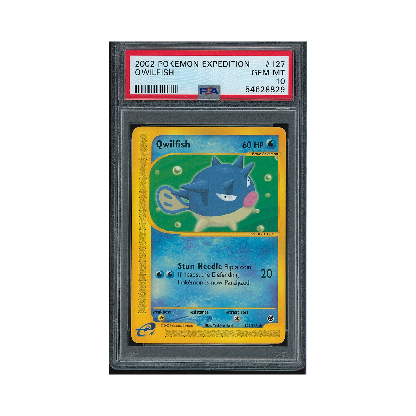 2002 Pokémon Expedition Qwilfish #127 PSA 10