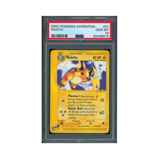 2002 Pokémon Expedition Raichu #61 PSA 10