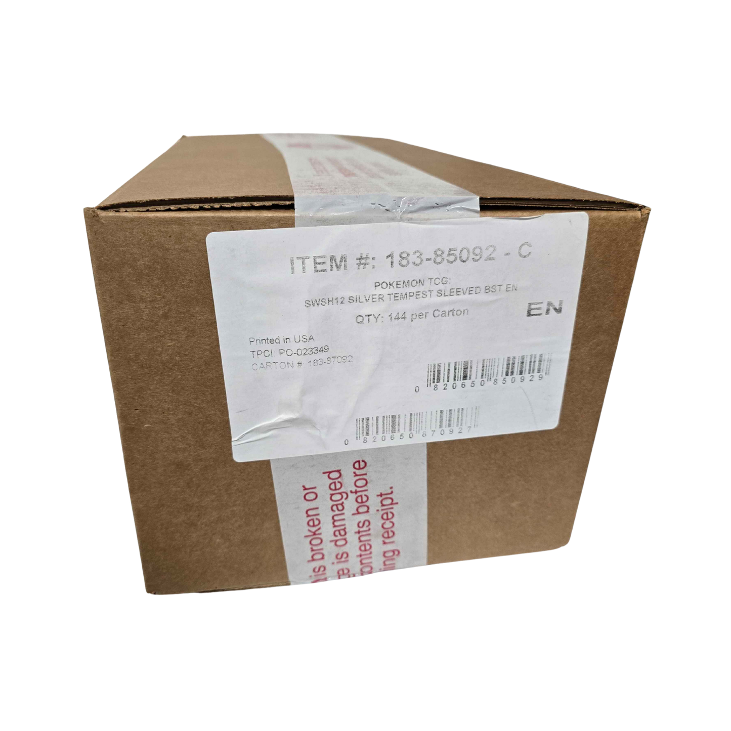 Silver Tempest Sleeved Booster Pack Case [Sealed]