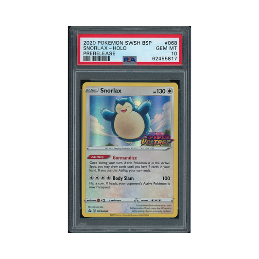 2020 Pokémon SWSH Black Star Promo Snorlax #068 PSA 10