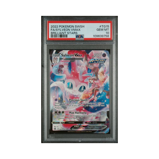 2022 Pokemon SWSH FA/ Sylveon Vmax Brilliant Stars TG15 PSA 10
