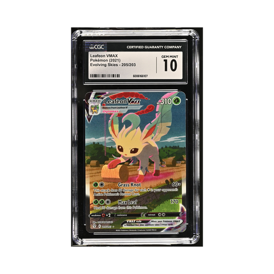 2021 Pokemon Evolving Skies Leafeon Vmax #205 CGC Gem Mint 10
