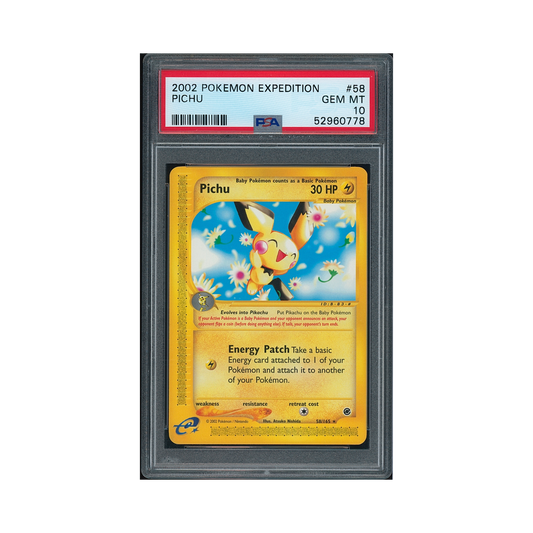 2002 Pokémon Expedition Pichu #58 PSA 10
