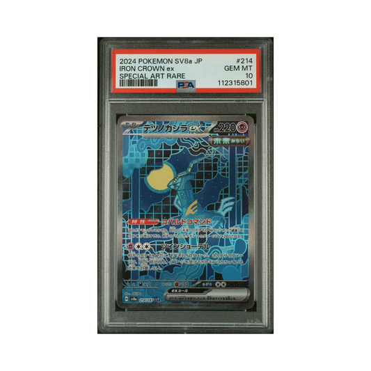 2024 Pokémon Japanese Sv8a Terastal Fest ex Iron Crown EX #214 PSA 10