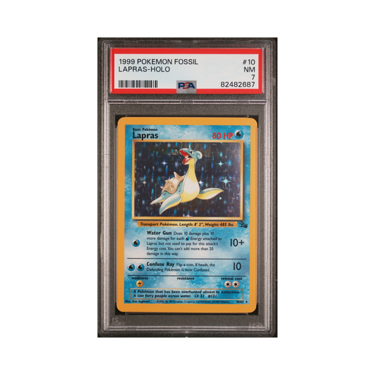 1999 Pokémon Fossil Lapras #10 PSA 7